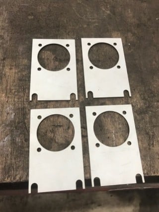 ボンデ鋼板 1.2t レーザー加工